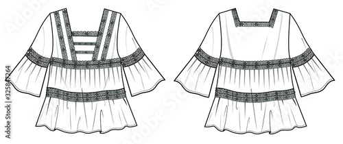 vector woman fashion summer shirt blouse