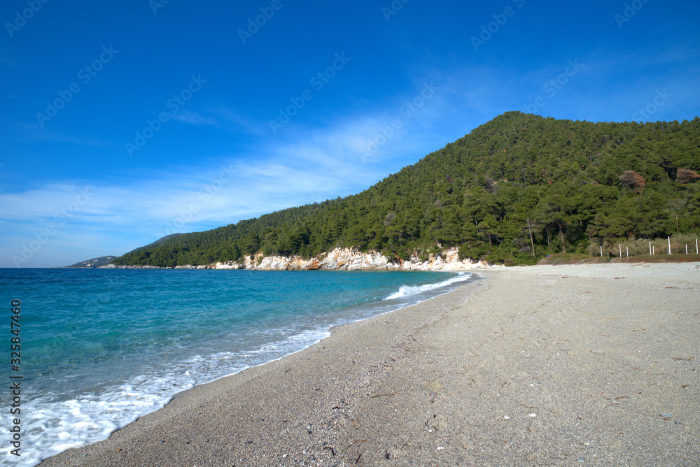 Milia beach . Skopelos island . Sporades , Greece Milia beach . Skopelos island . Sporades , Greece
