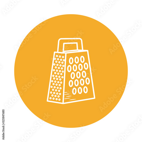 Isolated grater block style icon vector design