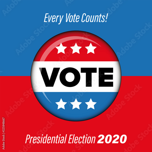 Presidential election Vote badge poster