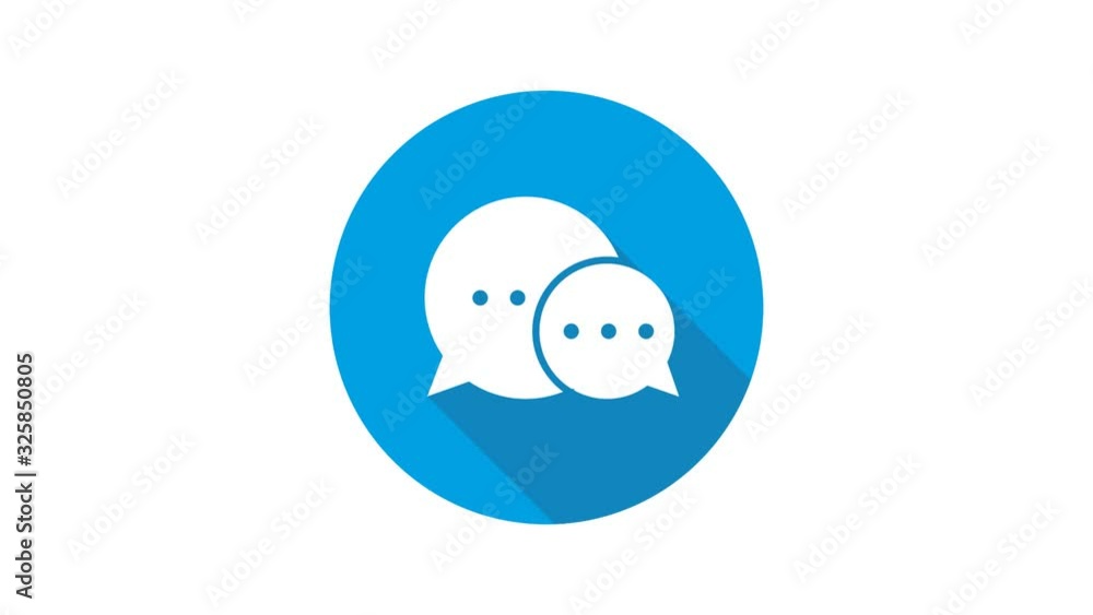Blue motion graphic icon animation communication Blue motion graphic icon animation communication