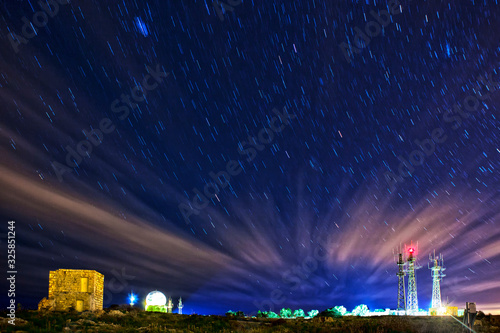 Dingli Radar Station in Malta at night photo