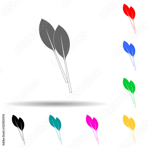 swiss chard multi color style icon. Simple glyph, flat vector of plants icons for ui and ux, website or mobile application