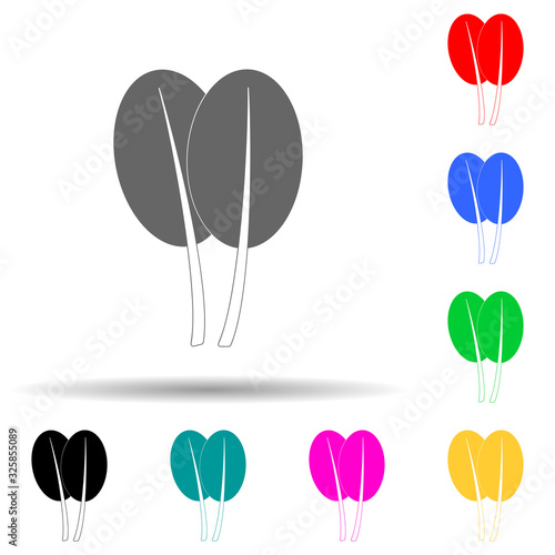 spinach multi color style icon. Simple glyph, flat vector of plants icons for ui and ux, website or mobile application