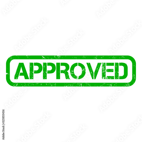Approved green ink stamp