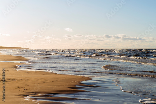 Wallpaper Mural Foamy waves on the Baltic coast in Latvia Torontodigital.ca