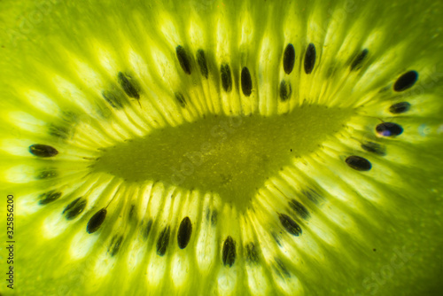Photos Abstract Center of a Kiwi Fruit