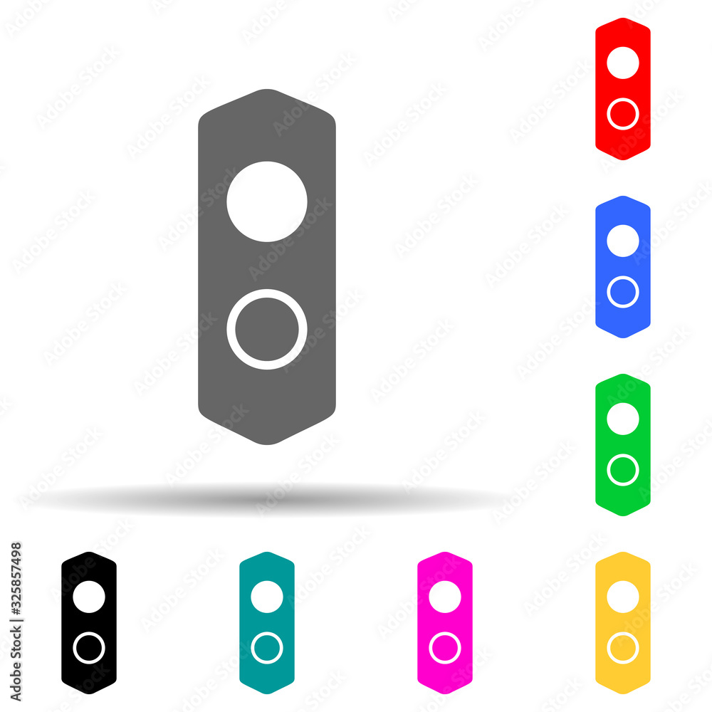 traffic light multi color style icon. Simple glyph, flat vector of railway warnings icons for ui and ux, website or mobile application traffic light multi color style icon. Simple glyph, flat vector of railway warnings icons for ui and ux, website or mobile application