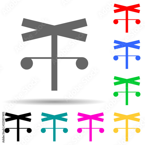 rail road crossing multi color style icon. Simple glyph, flat vector of railway warnings icons for ui and ux, website or mobile application