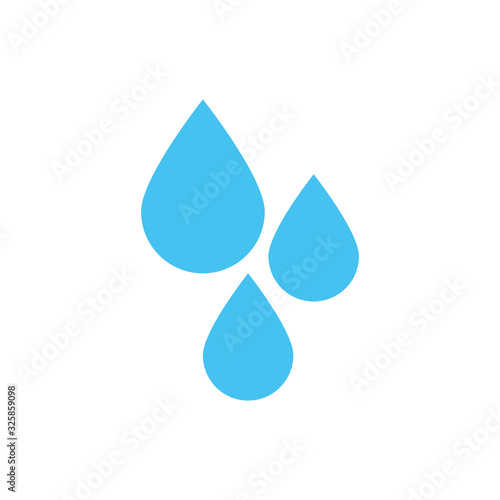 water drops flat style icon