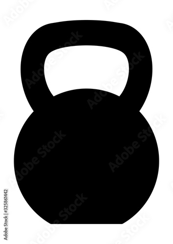 Fototapeta Naklejka Na Ścianę i Meble -  gz753 GrafikZeichnung - german - Kugelhantel Symbol. - english - work out / physical exercise / gym / bodybuilding - kettlebell icon. - simple template - DIN A4 xxl g9105