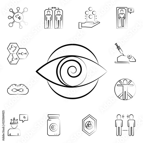 Hypnosis icon. Mad science icons universal set for web and mobile