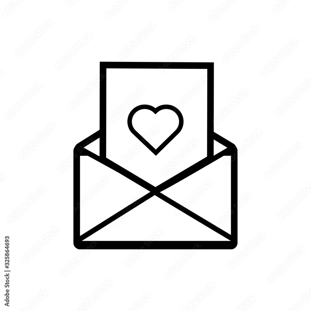 happy valentines day letter with heart line style happy valentines day letter with heart line style