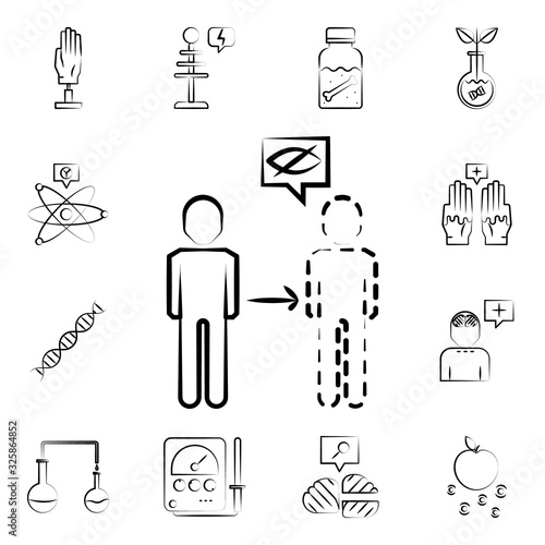 Invisibility icon. Mad science icons universal set for web and mobile