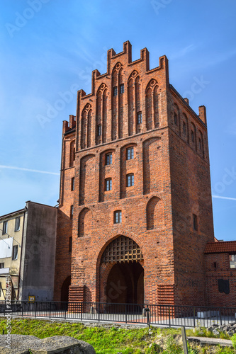 Fototapeta Naklejka Na Ścianę i Meble -  Upper Gate in Olsztyn from the 14th century, Warmian-Masurian Voivodeship, Poland.