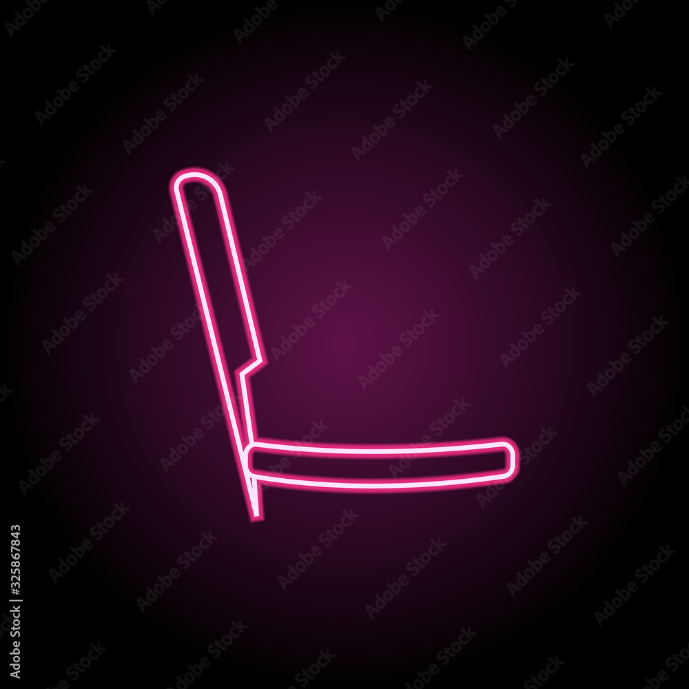 Barber knife icon. Simple thin line, outline vector of bathroom icons for ui and ux, website or mobile application Barber knife icon. Simple thin line, outline vector of bathroom icons for ui and ux, website or mobile application