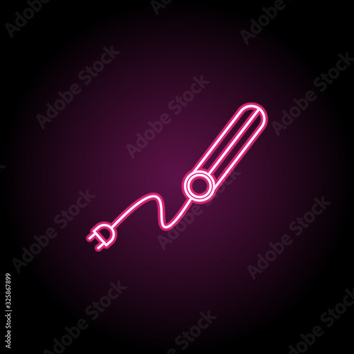 Hair straighten icon. Simple thin line, outline vector of bathroom icons for ui and ux, website or mobile application
