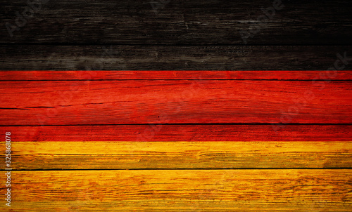 Germany flag wooden plank background