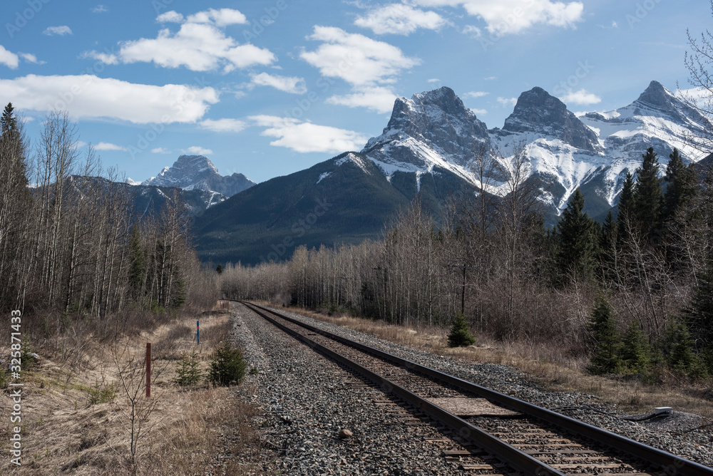 Fototapeta premium railway in the mountains