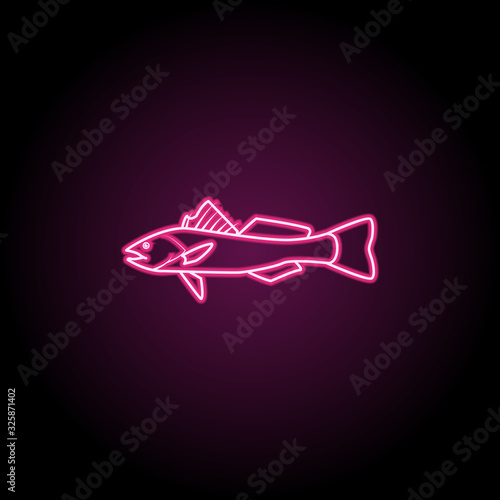 Spotter seatrout neon icon. Simple thin line, outline vector of fish icons for ui and ux, website or mobile application