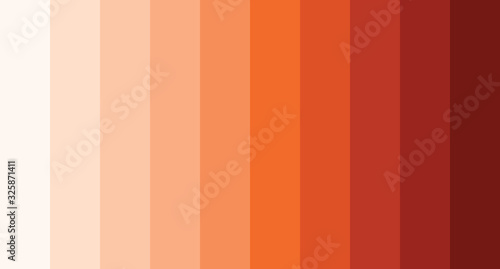 Orange color palette vector illustration