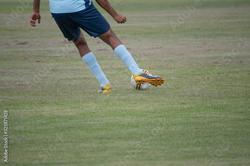 Soccer players on the field