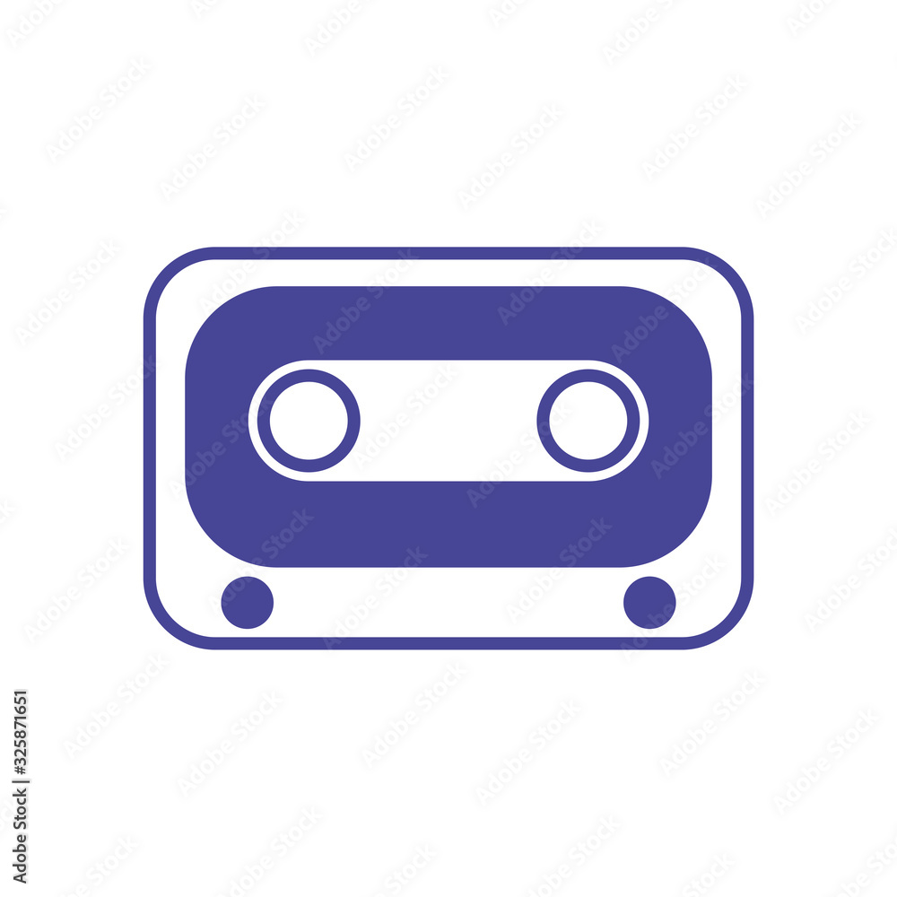 Isolated retro cassette line style icon vector design Isolated retro cassette line style icon vector design