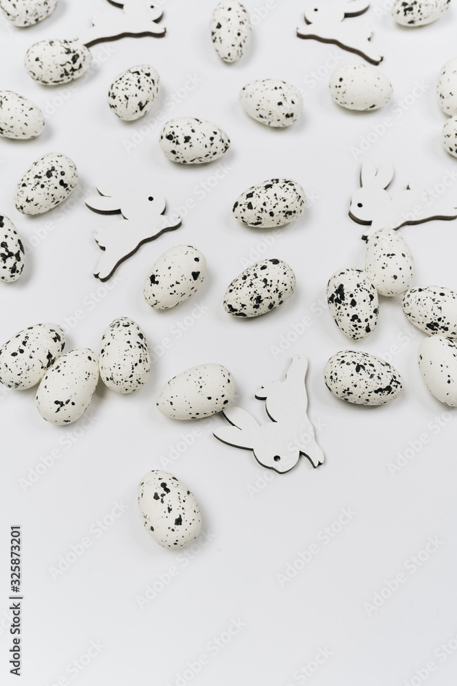 Easter composition made with eggs. Creative holiday concept Easter composition made with eggs. Creative holiday concept