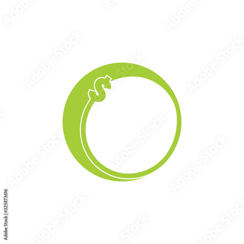 money flow circle motion geometric symbol logo vector