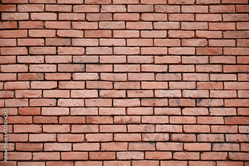 Red brick wall. Texture background