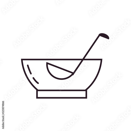 Isolated punch bowl line style icon vector design