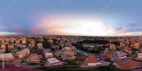 Photography 360 degree of a roman district