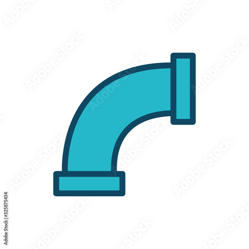 Isolated oil pipe line and fill style icon vector design