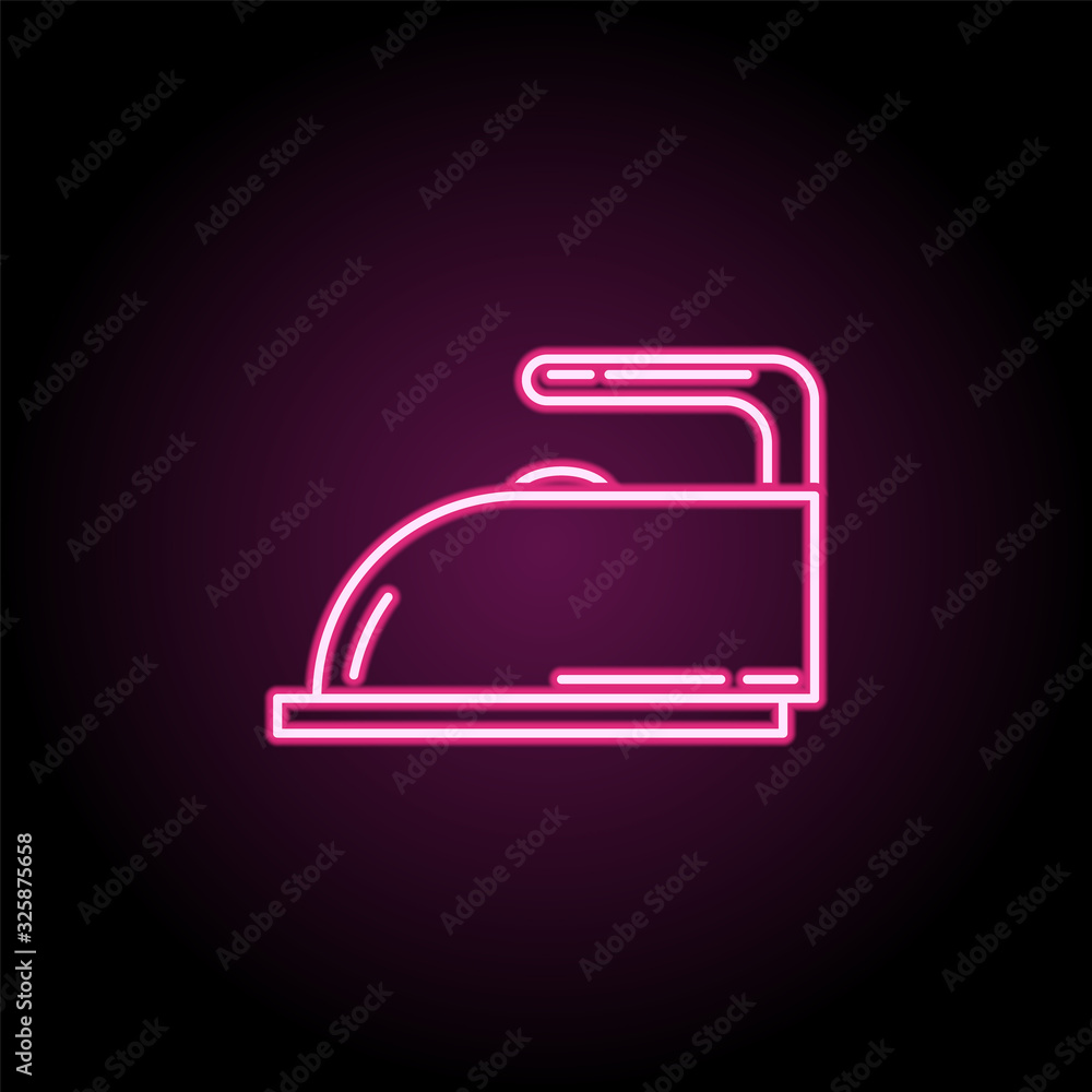 Iron icon. Simple thin line, outline vector of household icons for ui and ux, website or mobile application Iron icon. Simple thin line, outline vector of household icons for ui and ux, website or mobile application