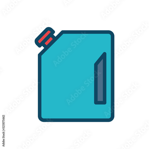 Isolated oil tank line and fill style icon vector design