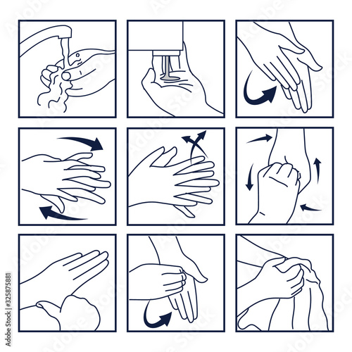 coronavirus against infection by washing hands instructions