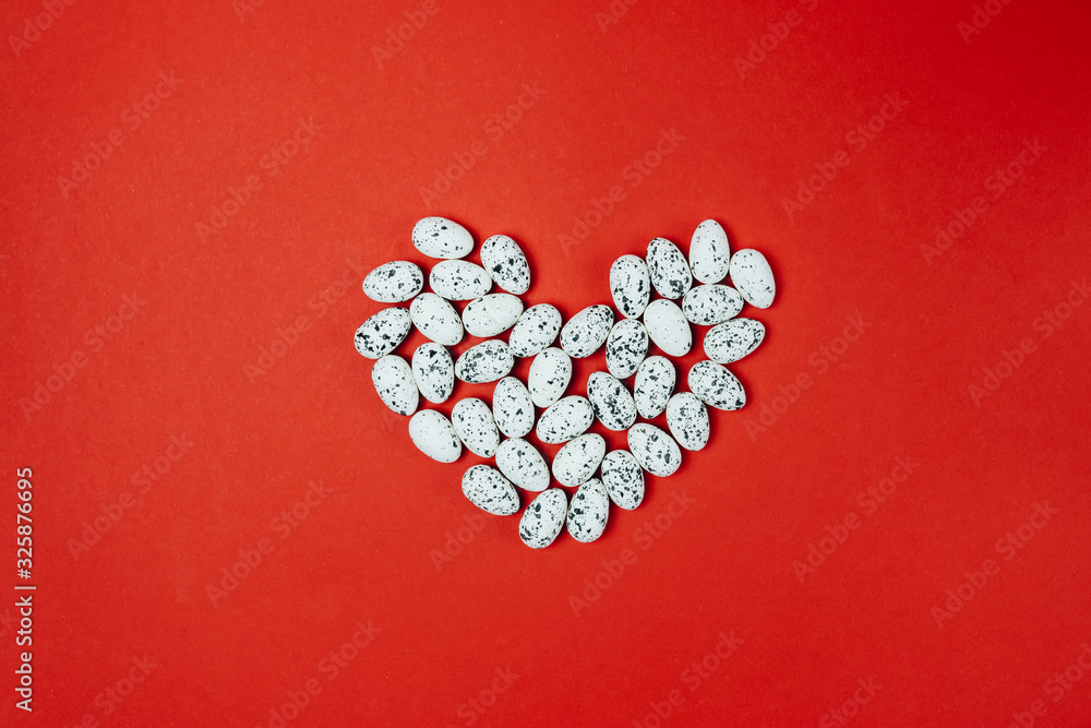 composition made with eggs. Creative holiday concept composition made with eggs. Creative holiday concept