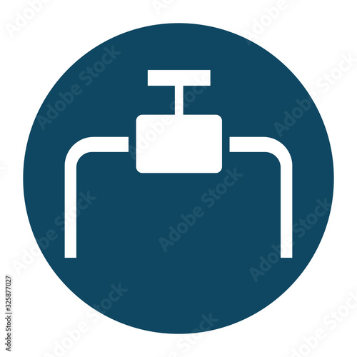 Isolated oil pipe block and flat style icon vector design