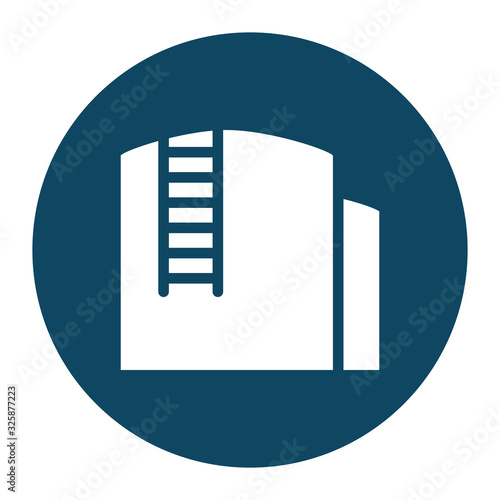 Isolated oil storage block and flat style icon vector design