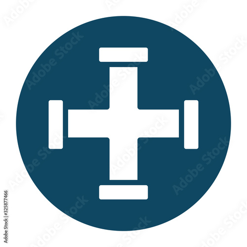 Isolated oil pipe block and flat style icon vector design