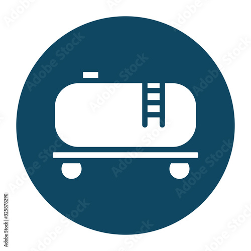 Isolated oil container block and flat style icon vector design