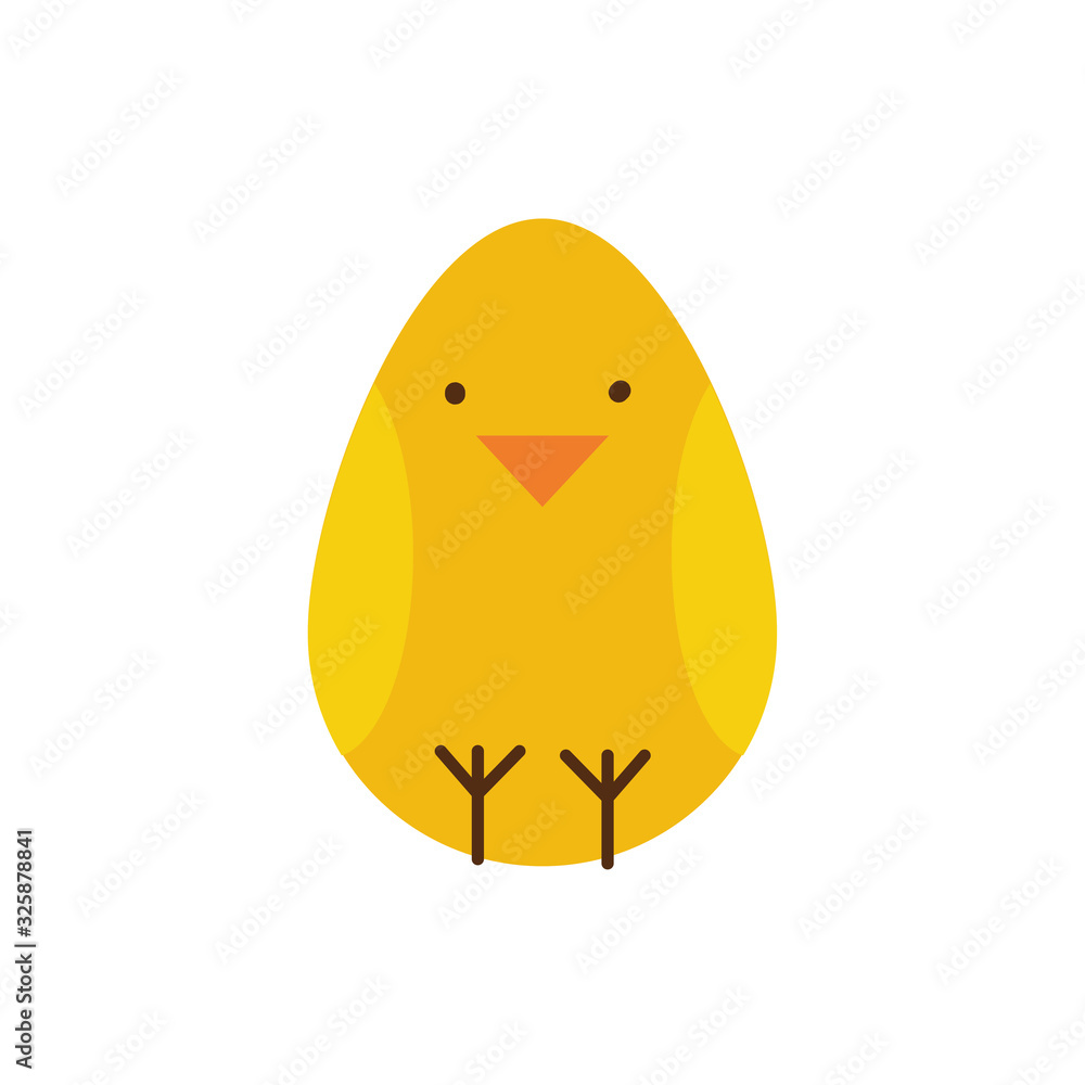 Fototapeta premium cute little chick spring flat style