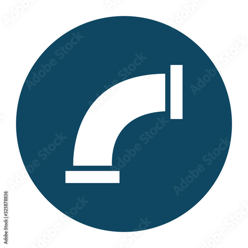 Isolated oil pipe block and flat style icon vector design