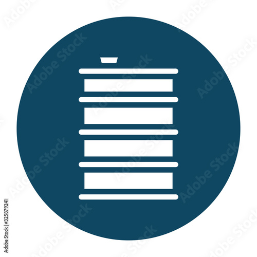 Isolated oil barrel block and flat style icon vector design