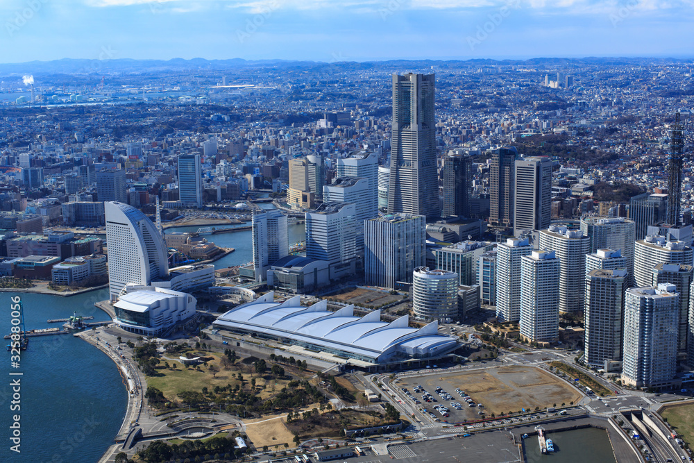 Fototapeta premium 横浜みなとみらい・空撮