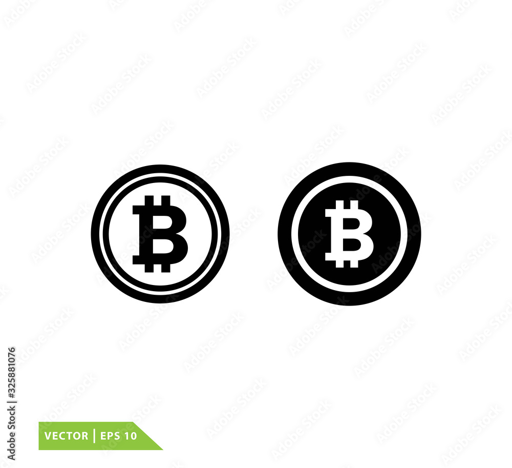Bit coin icon vector logo design template Bit coin icon vector logo design template