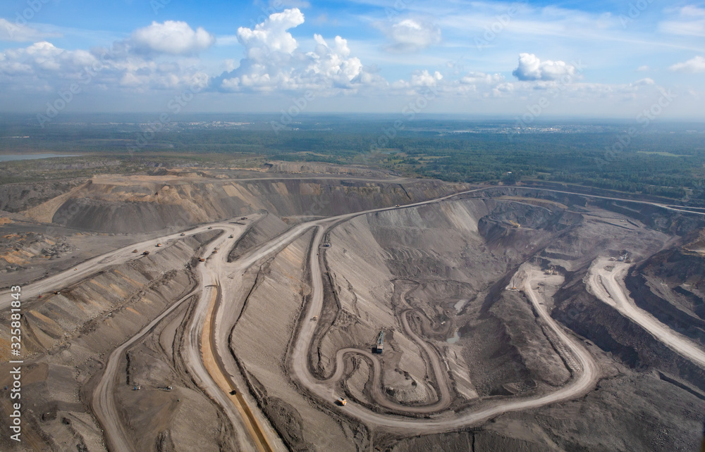 Coal mine, top view