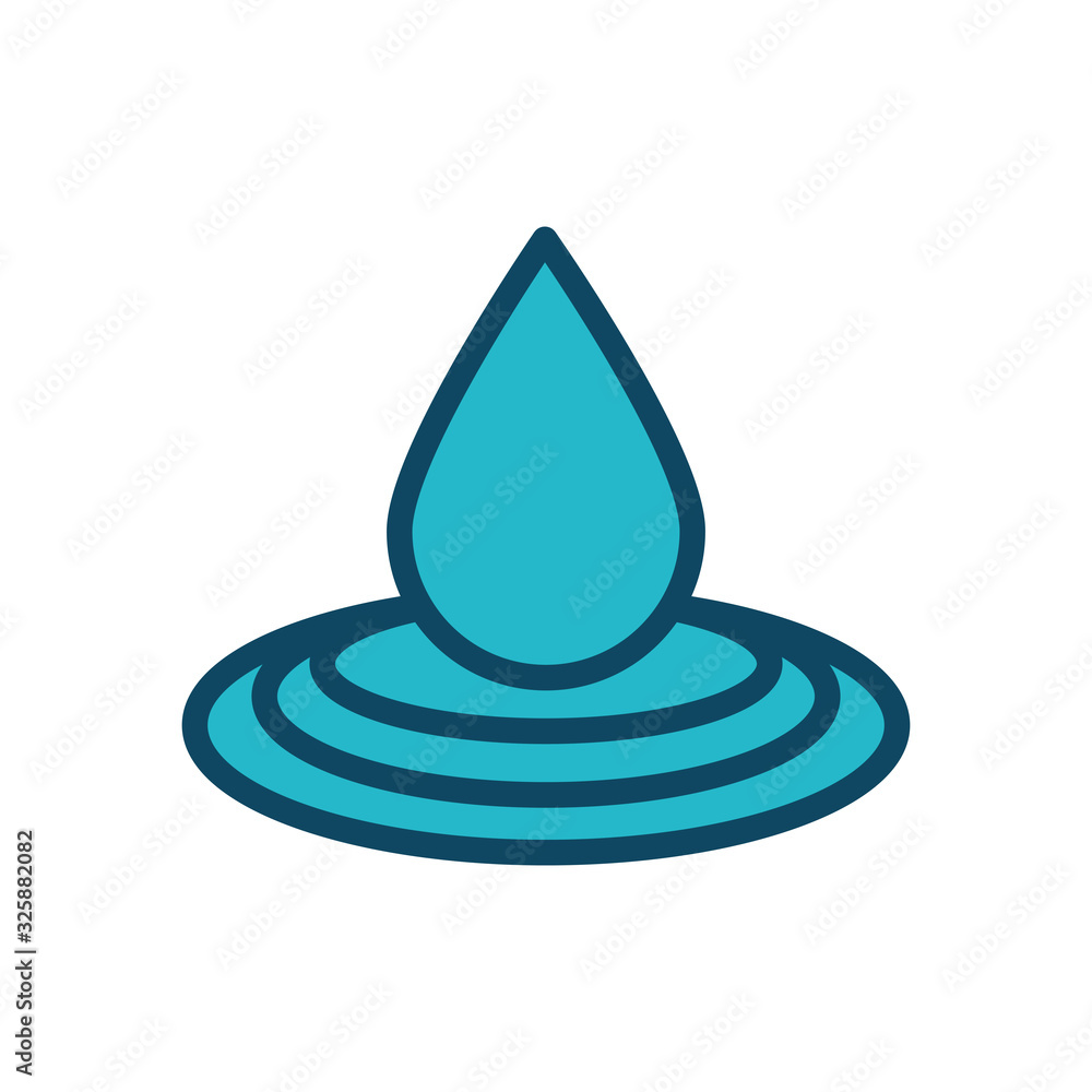 Isolated water drop line and fill style icon vector design Isolated water drop line and fill style icon vector design
