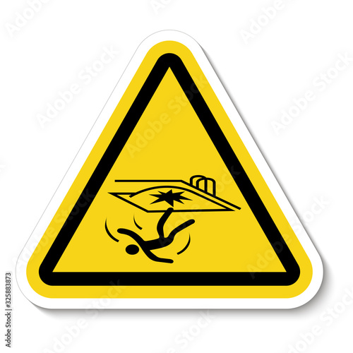 Fall Hazard Symbol Sign Isolate on White Background,Vector Illustration