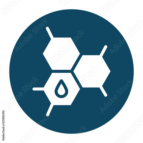 Isolated cells with oil drop block and flat style icon vector design